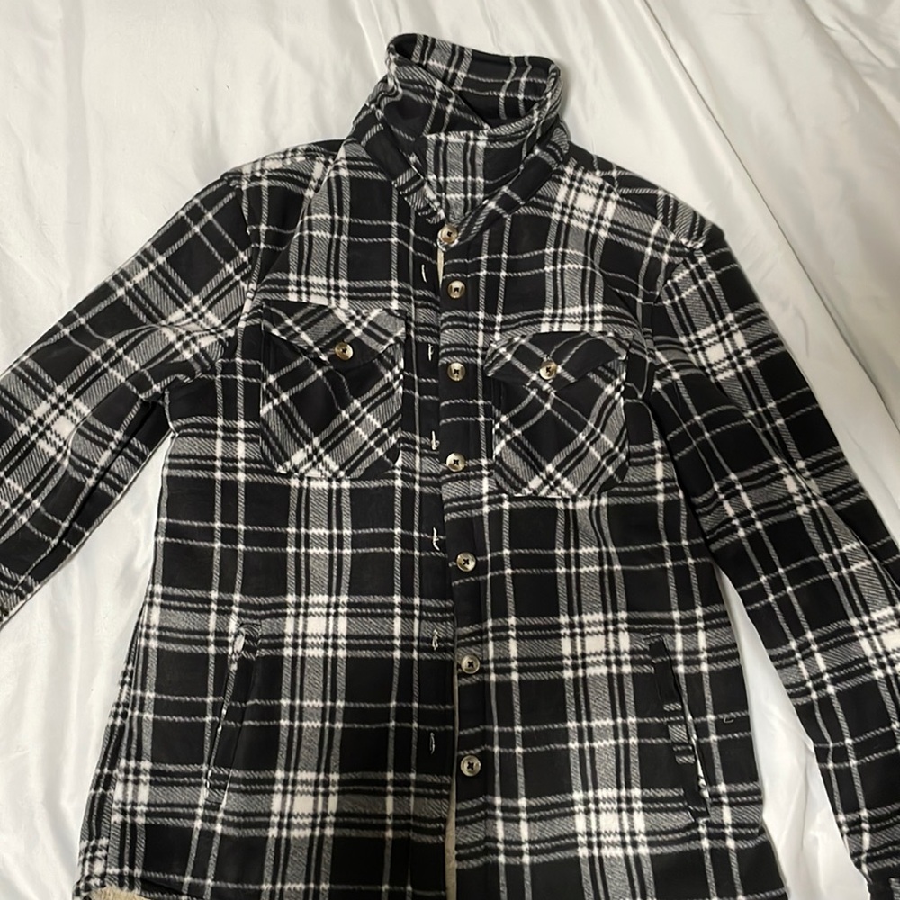 fuzzy flannel jacket